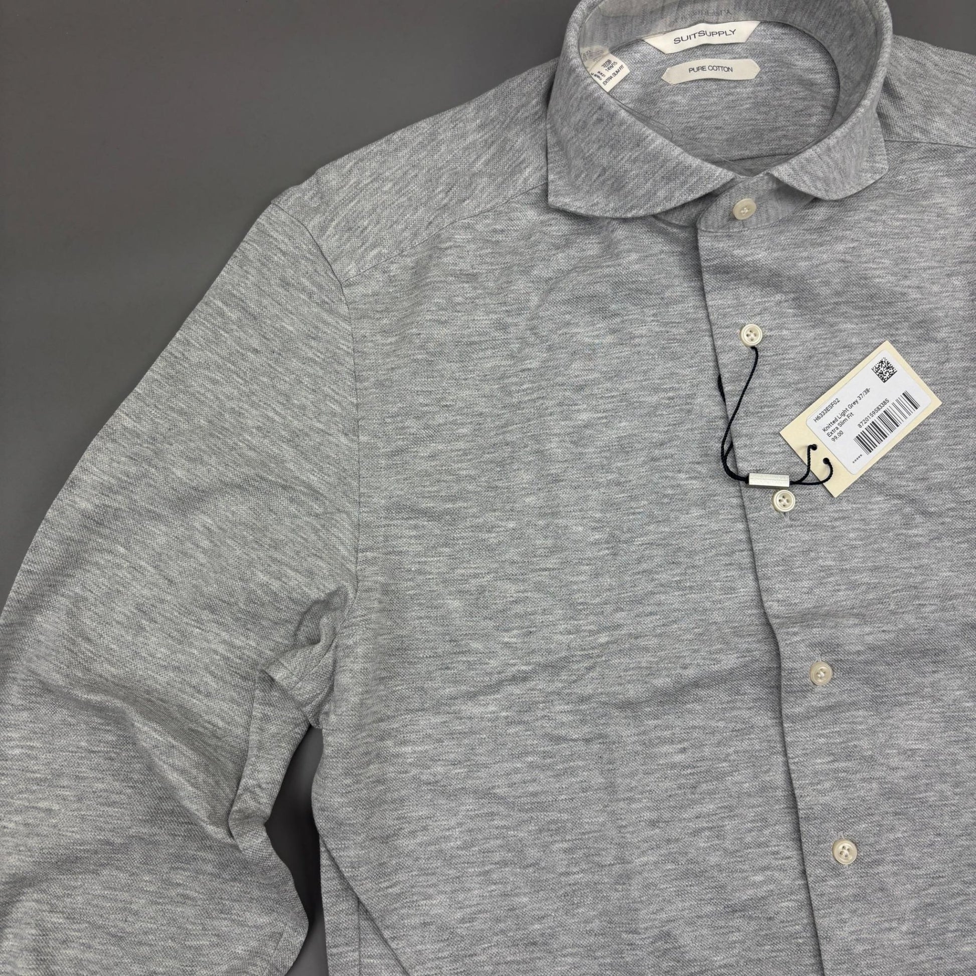 Grey Suitsupply Shirt - Men 38 - New With Tags - Revaleur