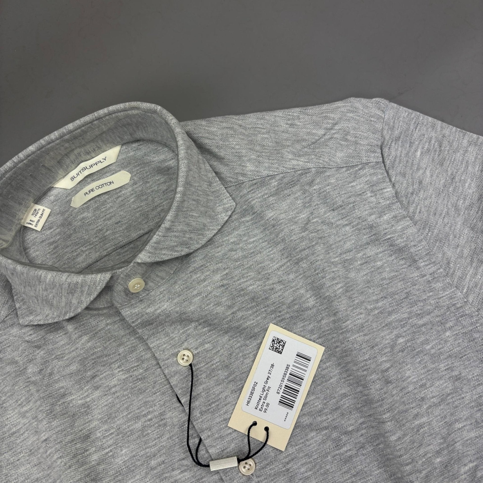 Grey Suitsupply Shirt - Men 38 - New With Tags - Revaleur