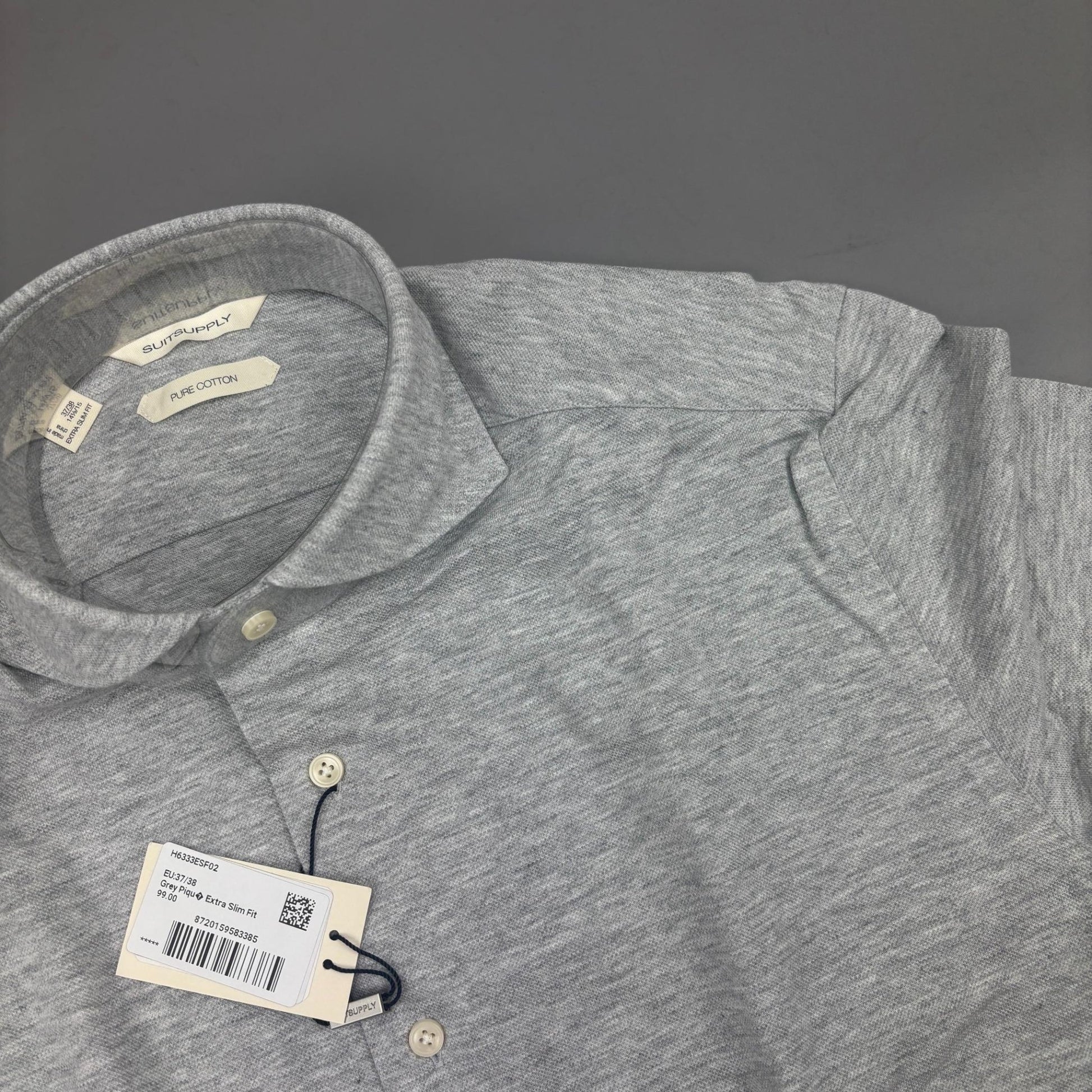 Grey Suitsupply Shirt - Men 38 - New With Tags - Revaleur