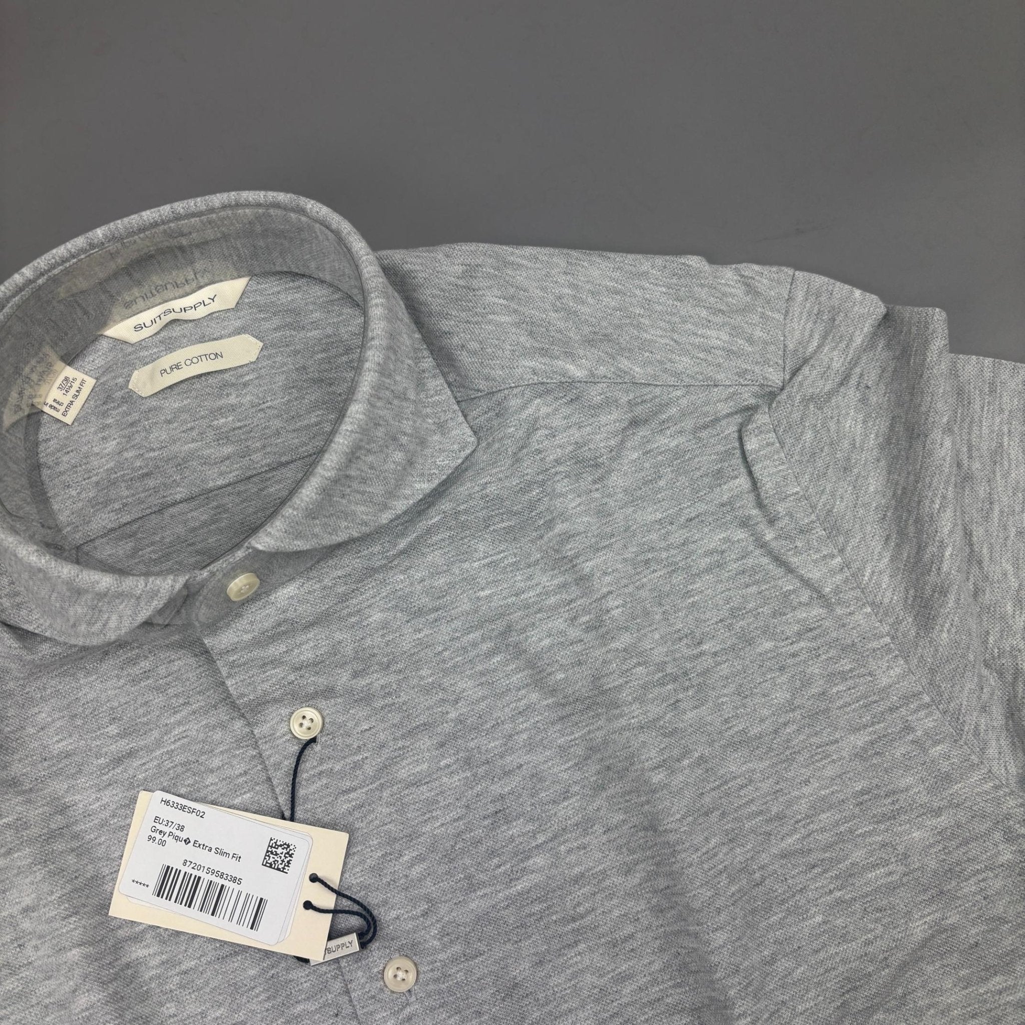 Grey Suitsupply Shirt - Men 38 - New With Tags - Revaleur