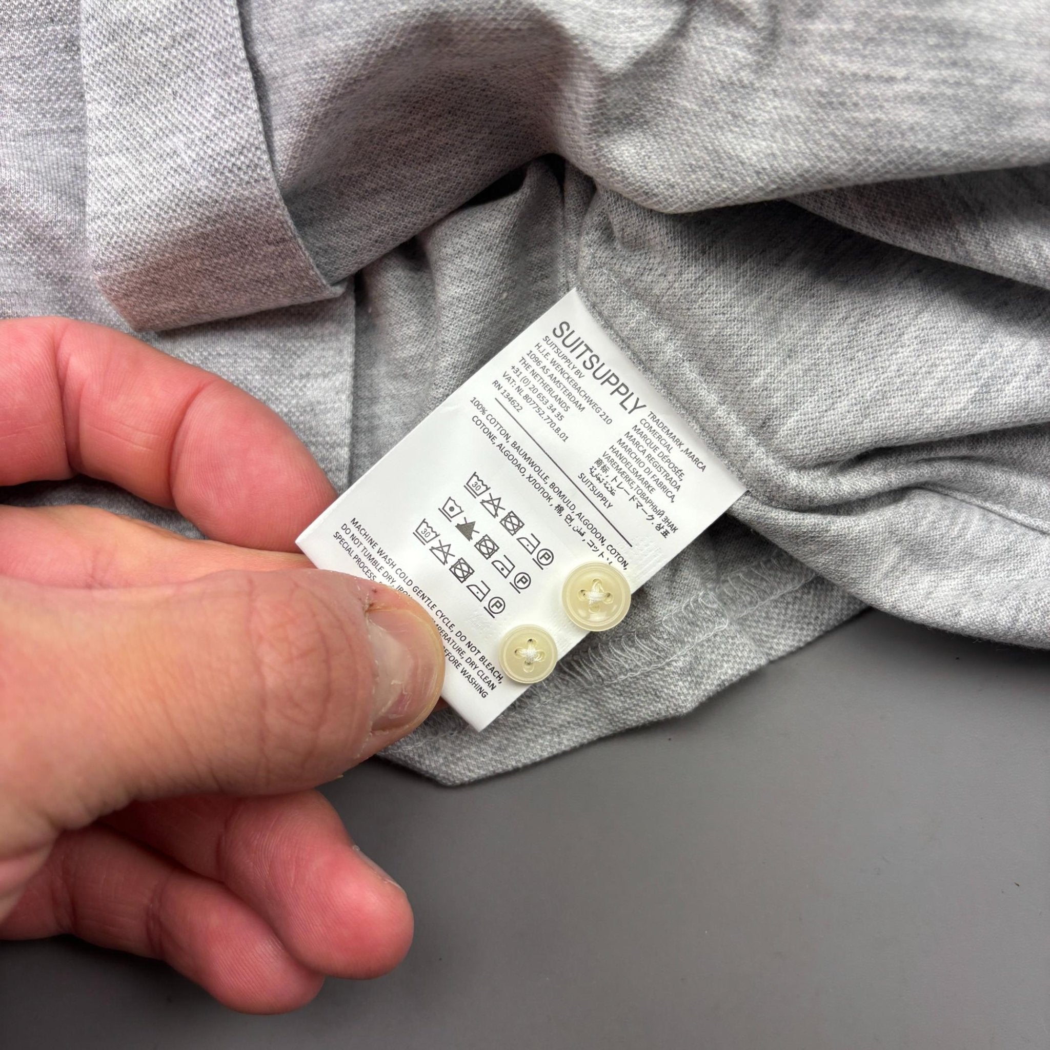 Grey Suitsupply Shirt - Men 40 - New With Tags - Revaleur