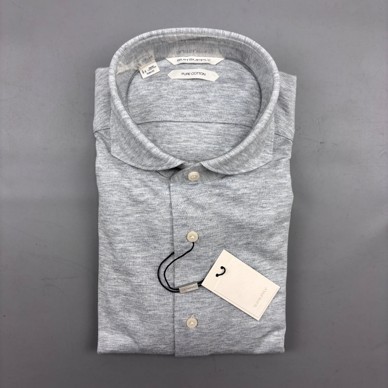 Grey Suitsupply Shirt - Men 40 - New With Tags - Revaleur