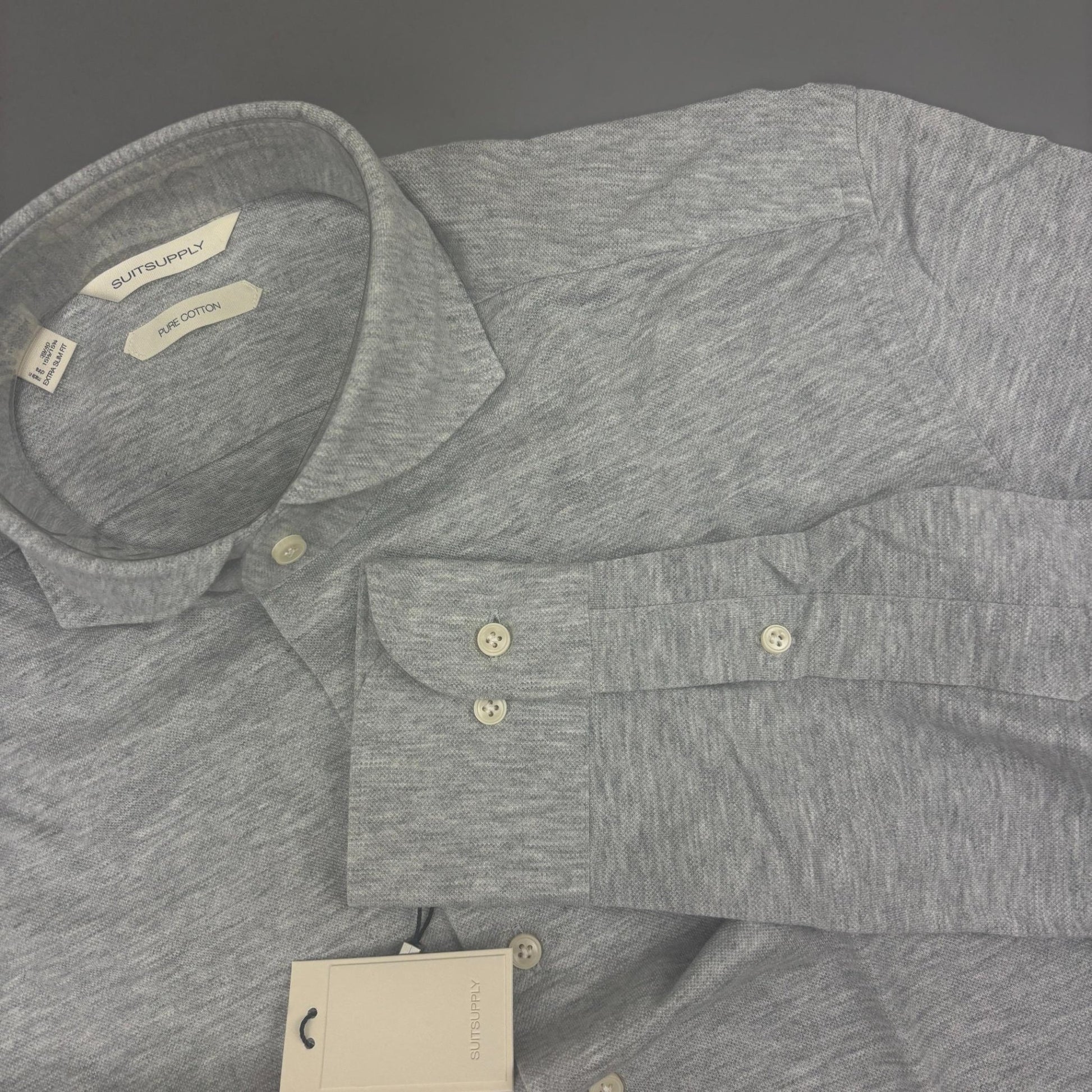 Grey Suitsupply Shirt - Men 40 - New With Tags - Revaleur