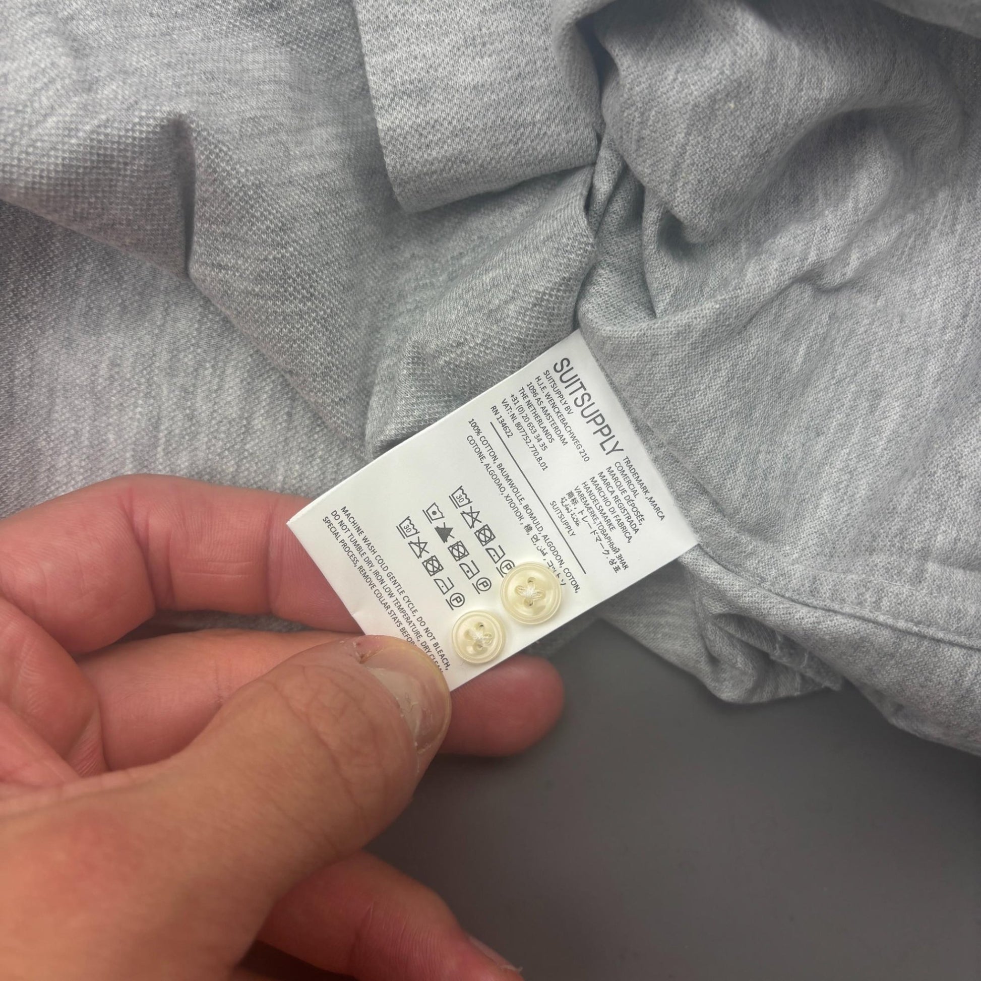 Grey Suitsupply Shirt - Men 40 - New With Tags - Revaleur