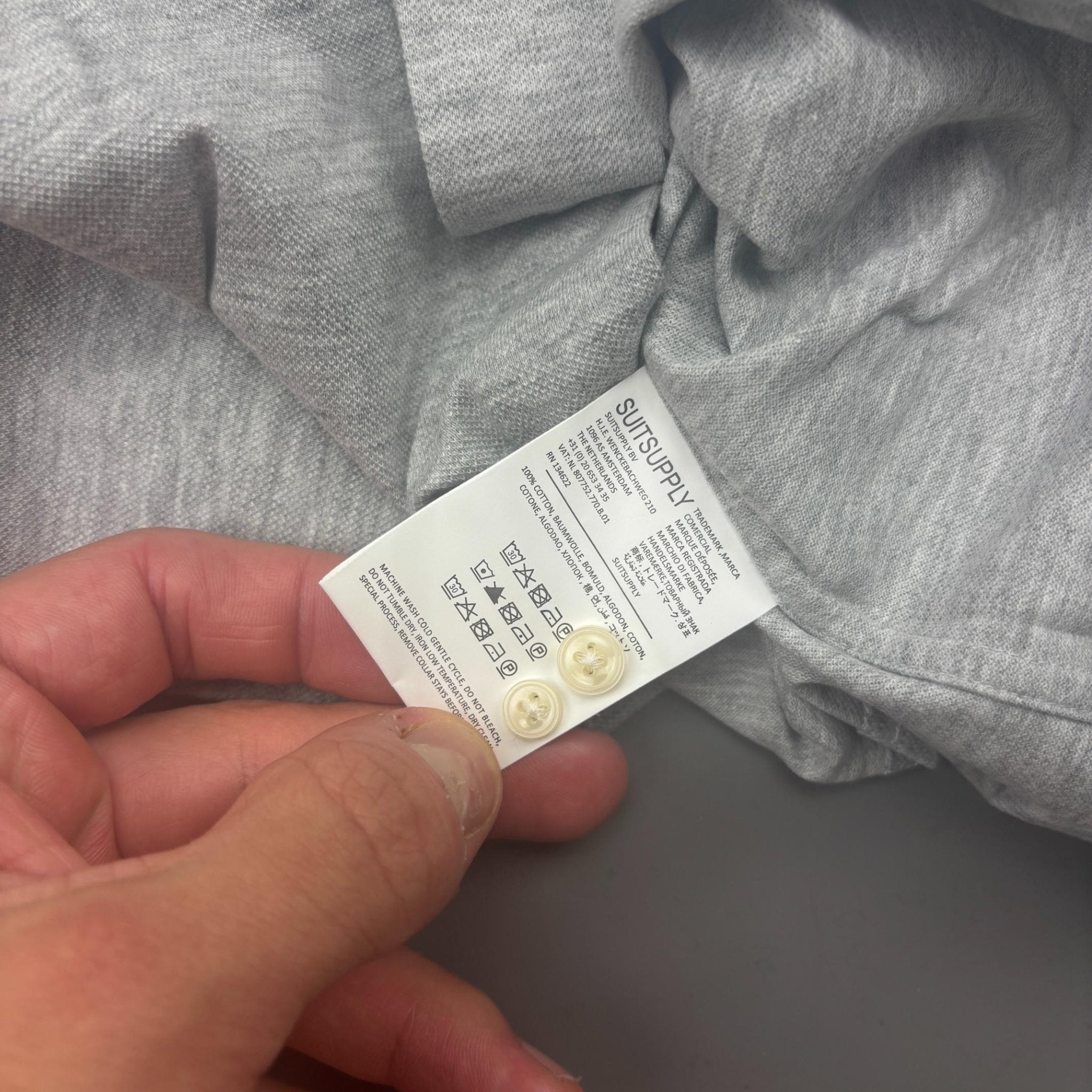 Grey Suitsupply Shirt - Men 40 - New With Tags - Revaleur