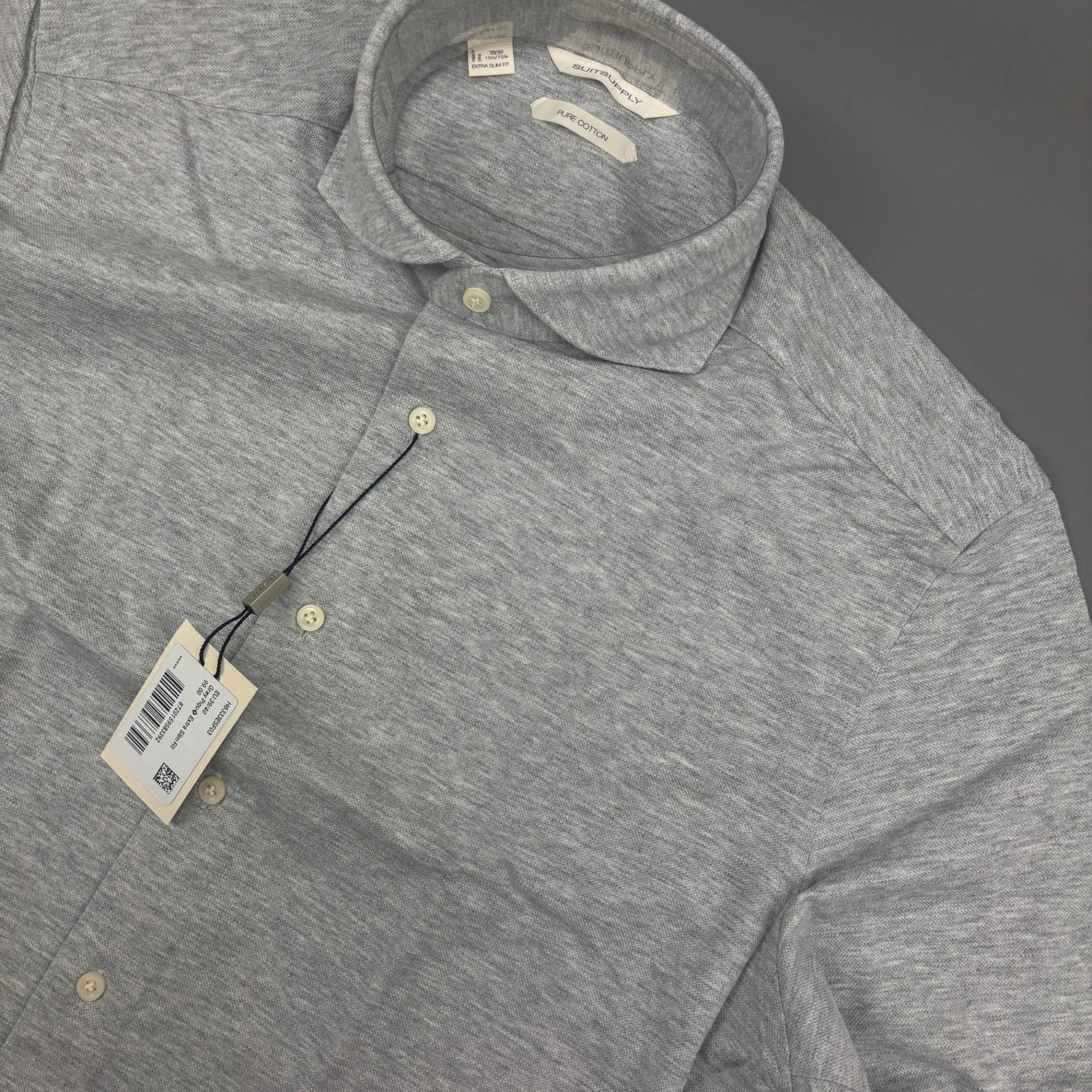 Grey Suitsupply Shirt - Men 40 - New With Tags - Revaleur