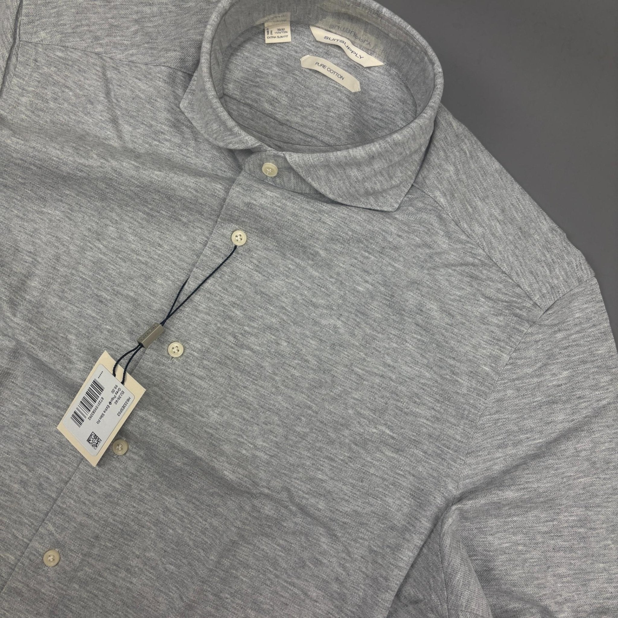 Grey Suitsupply Shirt - Men 40 - New With Tags - Revaleur