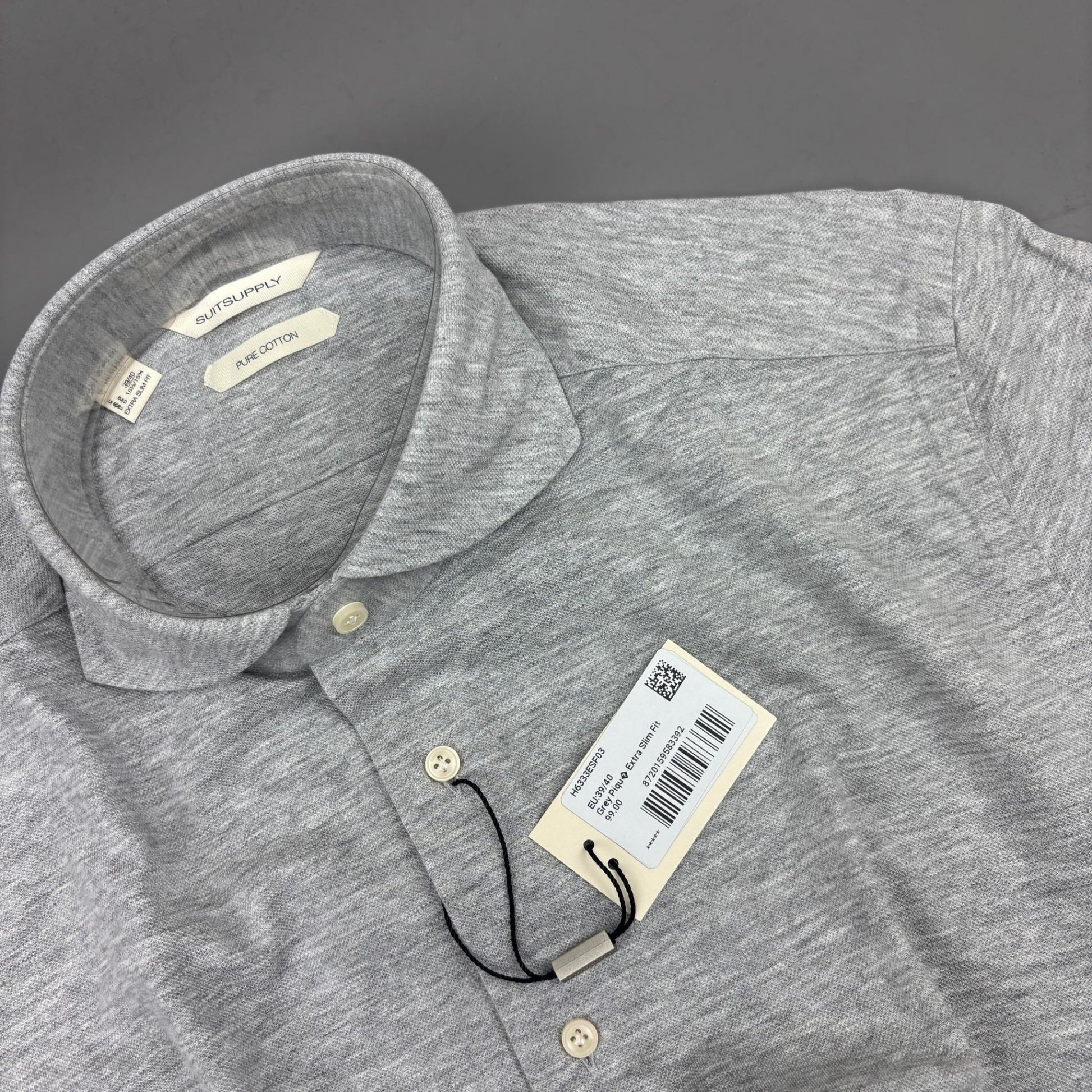 Grey Suitsupply Shirt - Men 40 - New With Tags - Revaleur