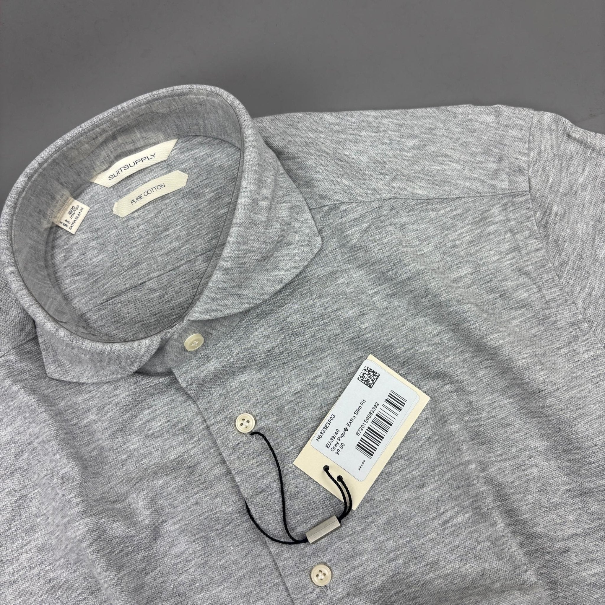 Grey Suitsupply Shirt - Men 40 - New With Tags - Revaleur