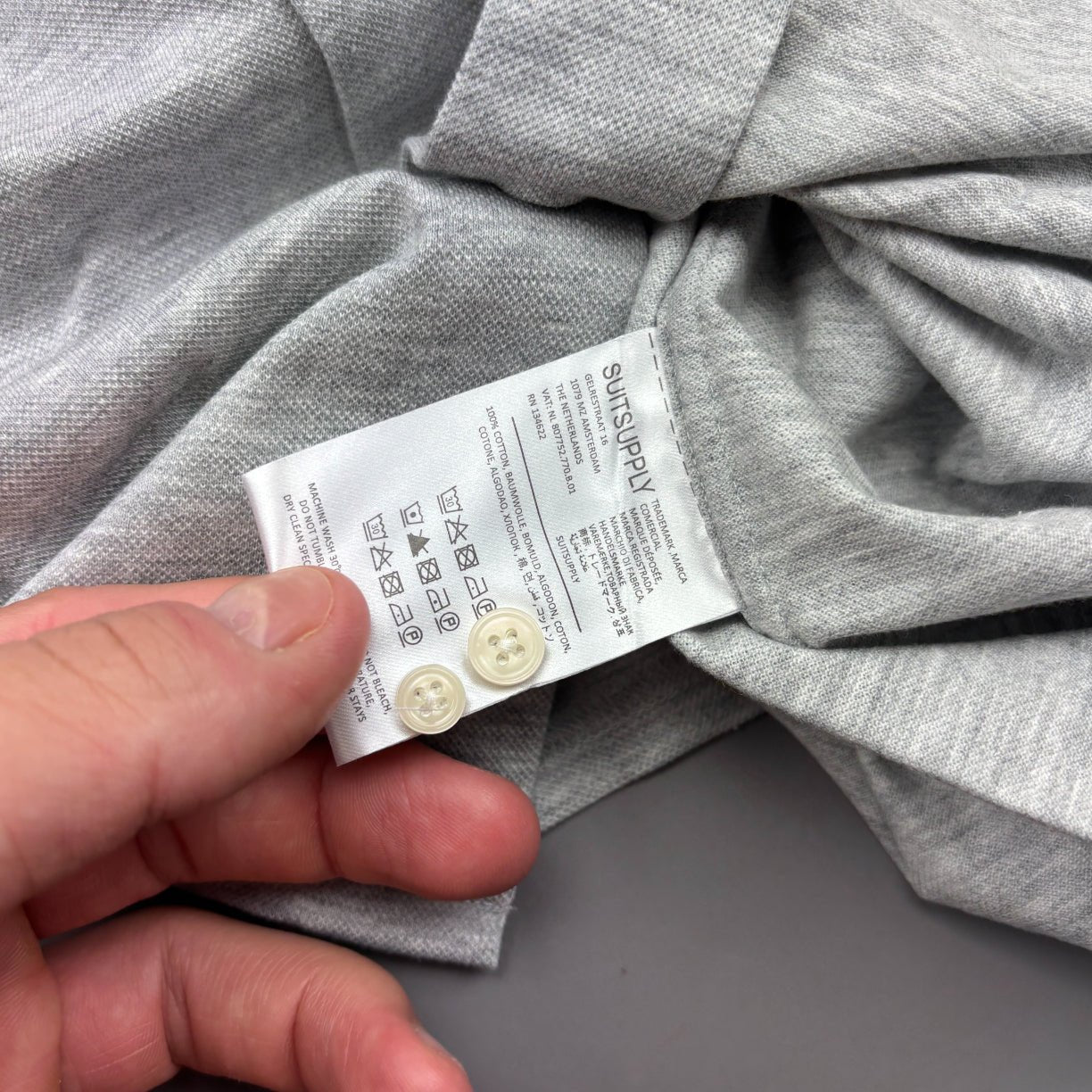 Grey Suitsupply Shirt - Men 40 - New With Tags - Revaleur