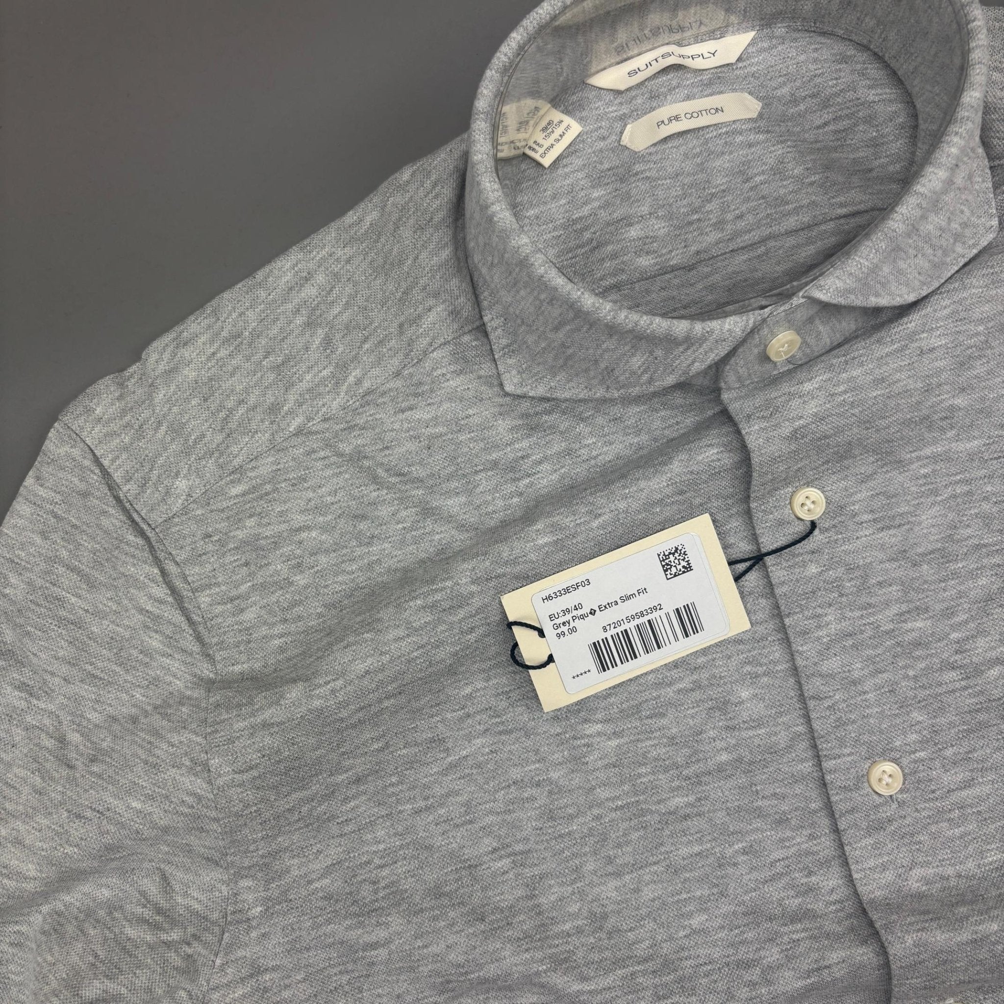 Grey Suitsupply Shirt - Men 40 - New With Tags - Revaleur