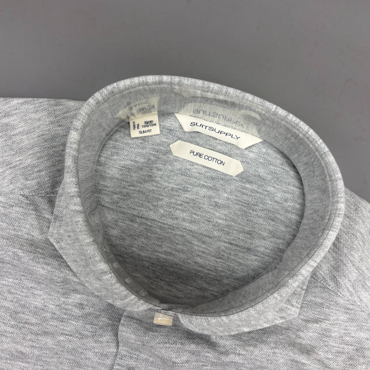 Grey Suitsupply Shirt - Men 40 - New With Tags - Revaleur