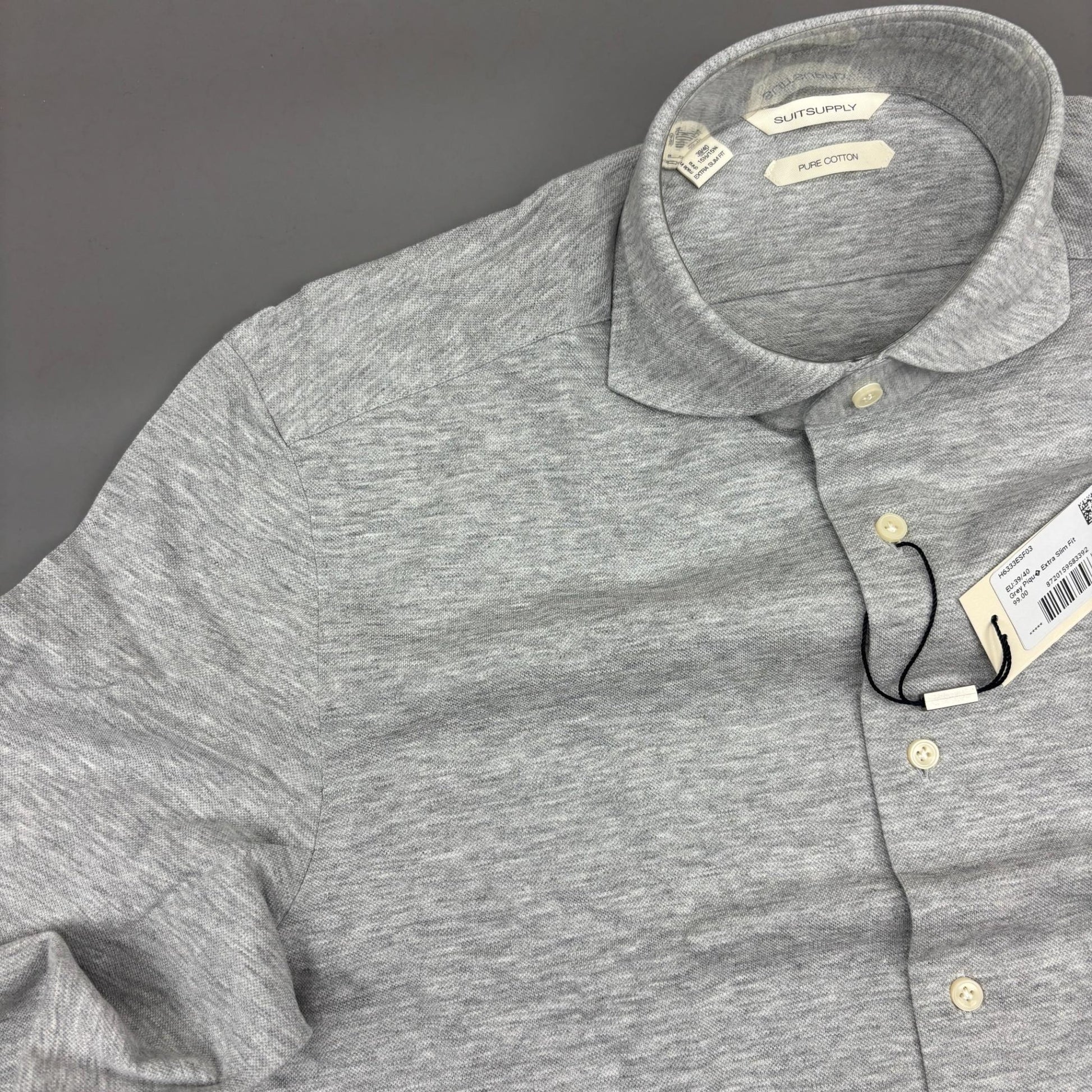Grey Suitsupply Shirt - Men 40 - New With Tags - Revaleur