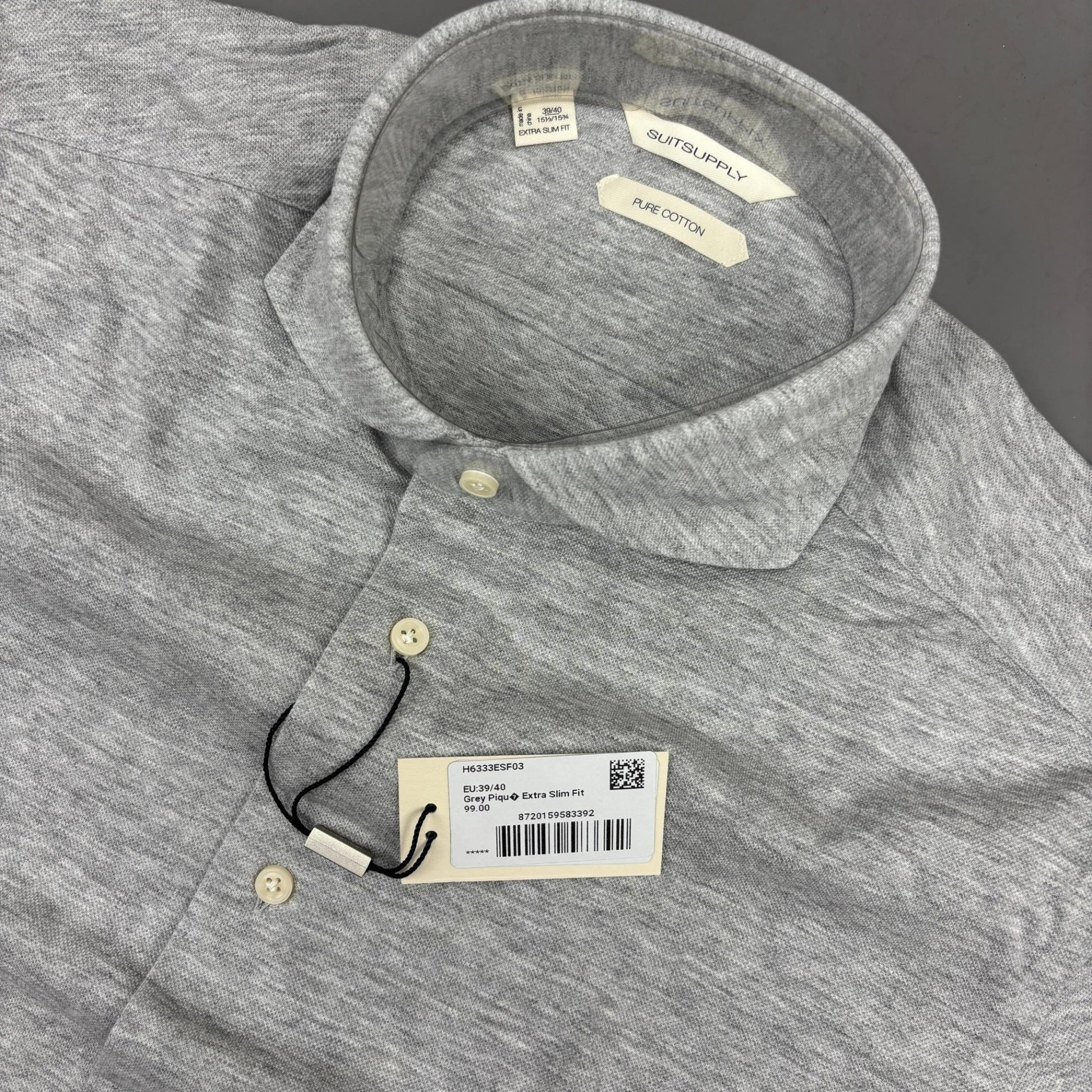 Grey Suitsupply Shirt - Men 40 - New With Tags - Revaleur