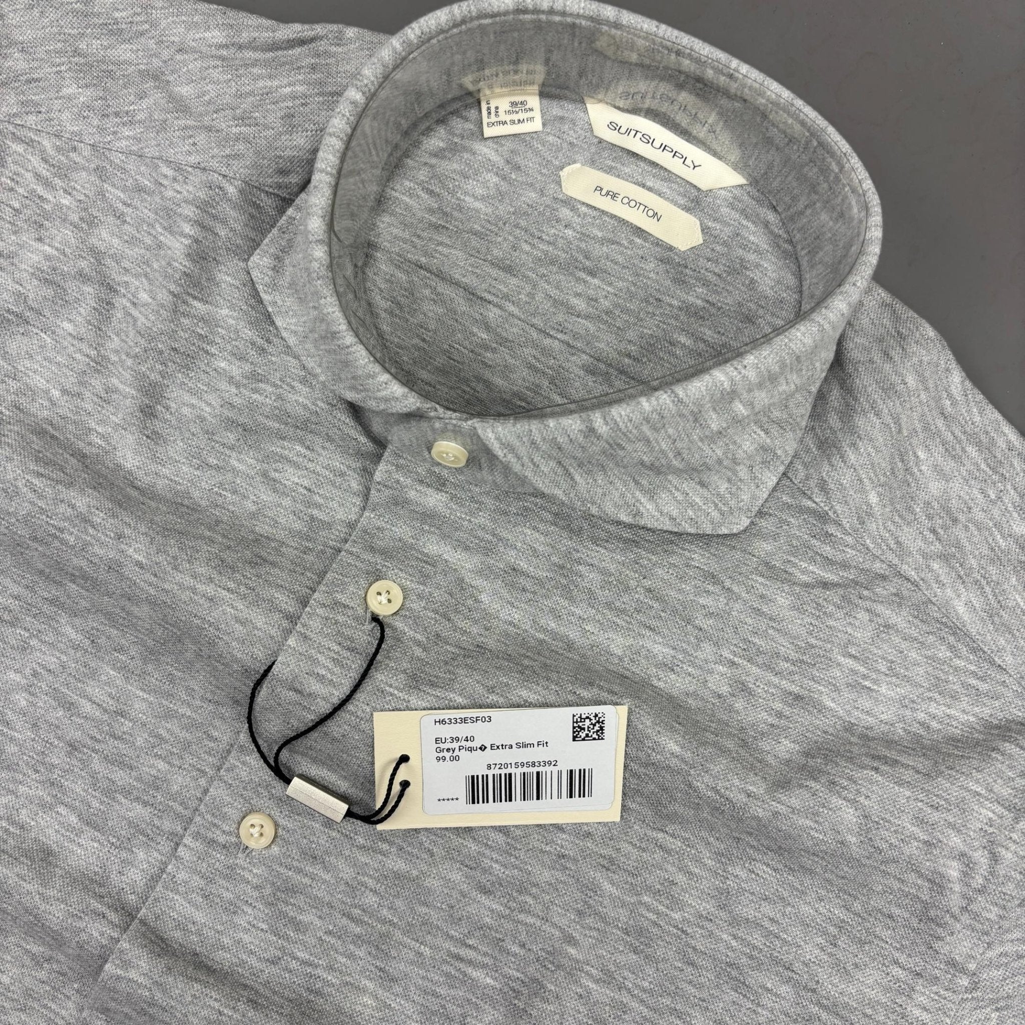 Grey Suitsupply Shirt - Men 40 - New With Tags - Revaleur