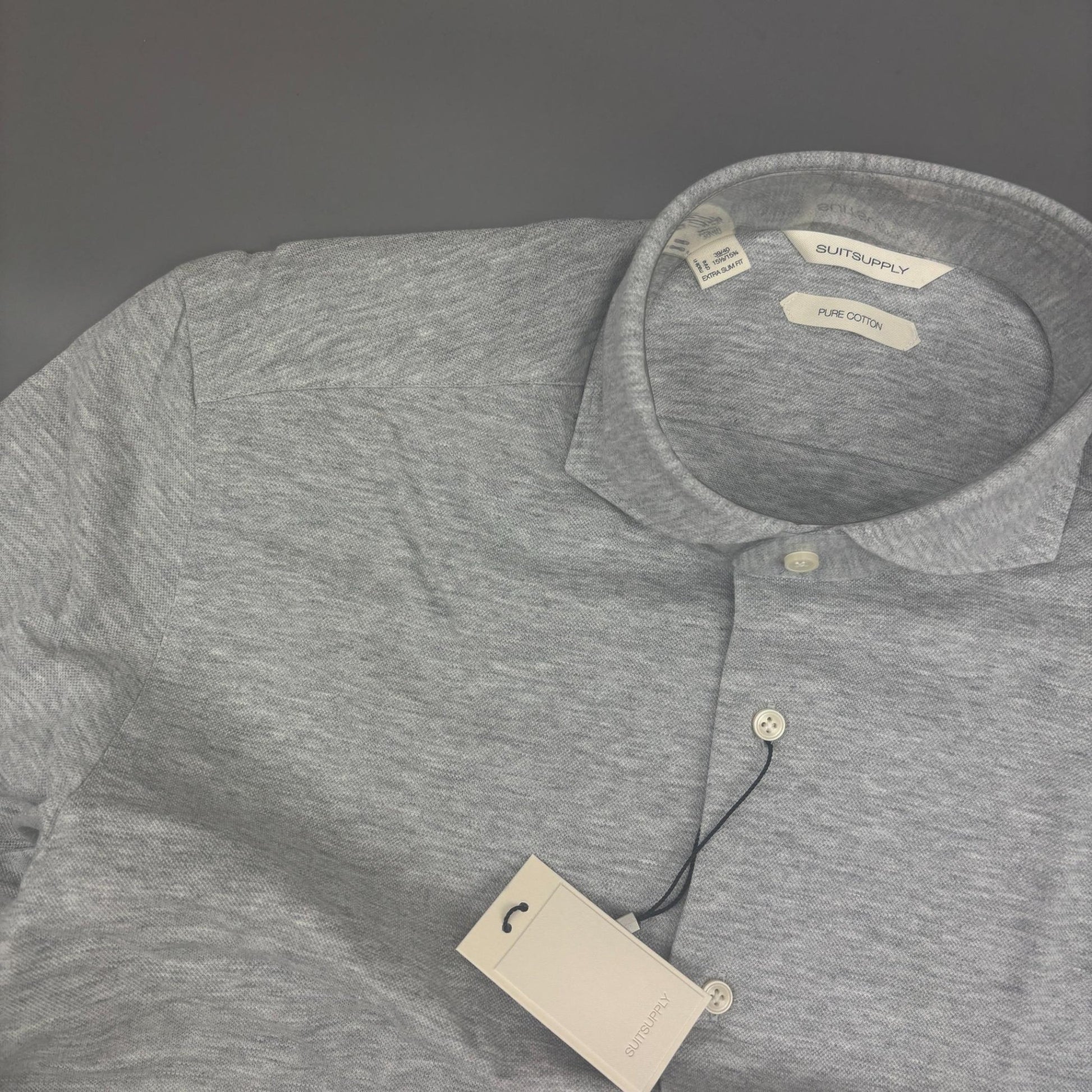 Grey Suitsupply Shirt - Men 40 - New With Tags - Revaleur