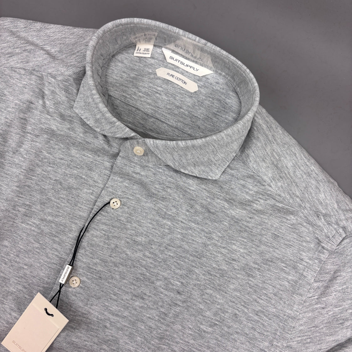 Grey Suitsupply Shirt - Men 42 - New With Tags - Revaleur