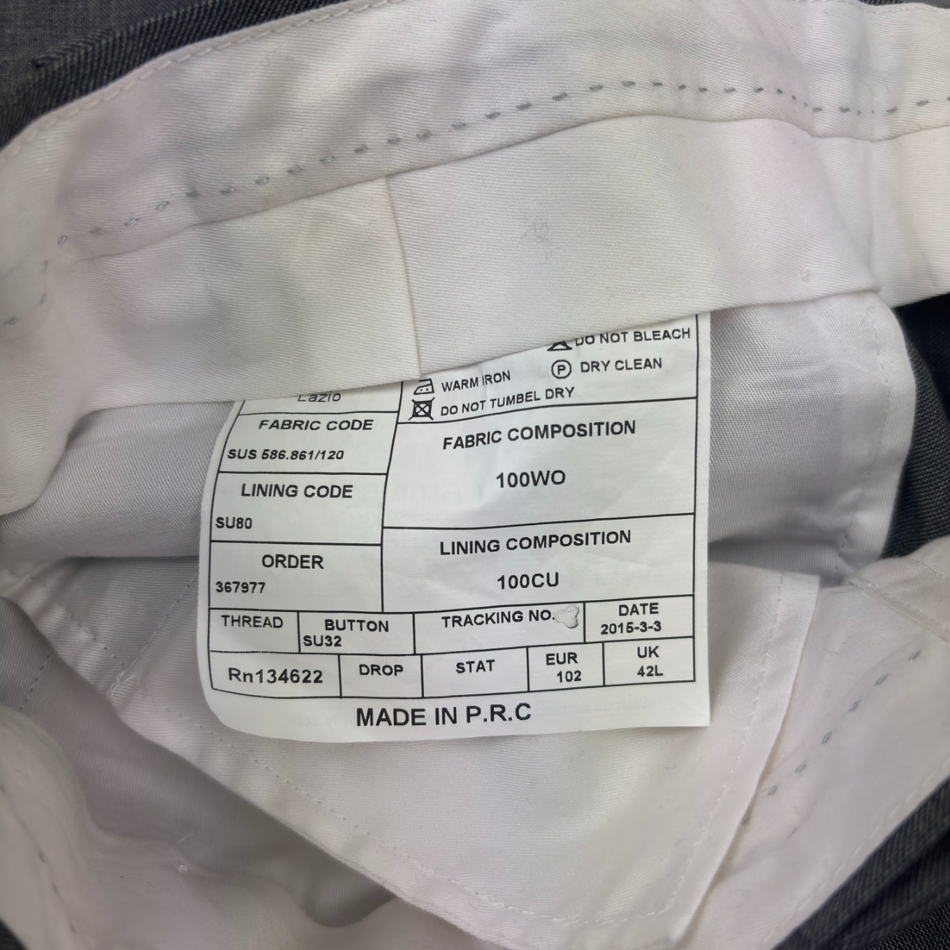 Grey Suitsupply Trousers - Men L - Very Good - Revaleur