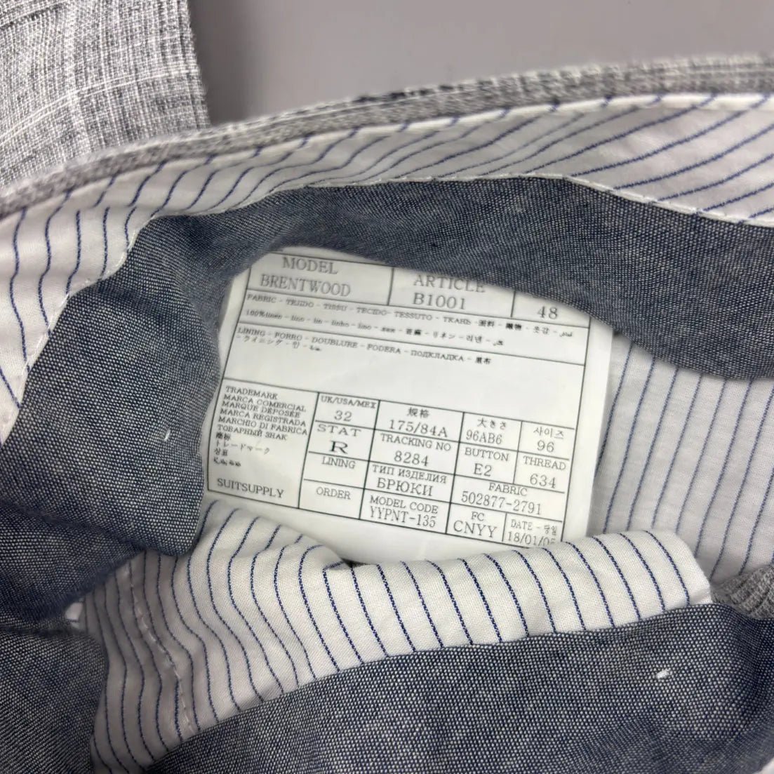 Grey Suitsupply Trousers - Men W32 - New - Revaleur