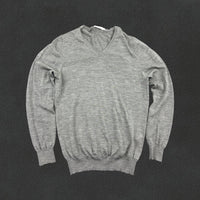 Grey Suitsupply V - neck Sweater - Men S - Very Good - Revaleur