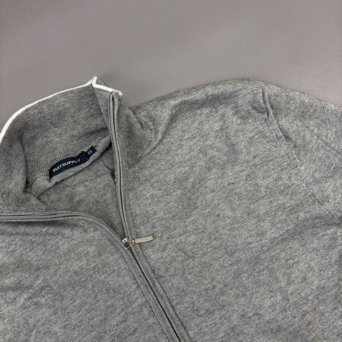 Grey Suitsupply Zip Vest - Men XS - Very Good - Revaleur