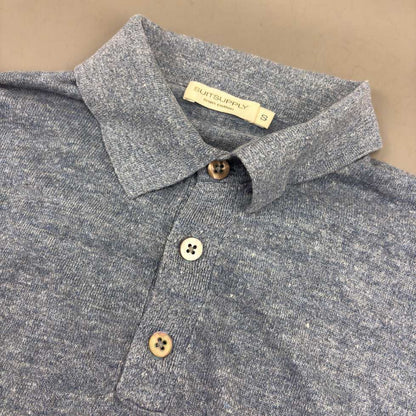 Grey/Light Blue Suitsupply Polo Shirt - S - Excellent Condition - Revaleur