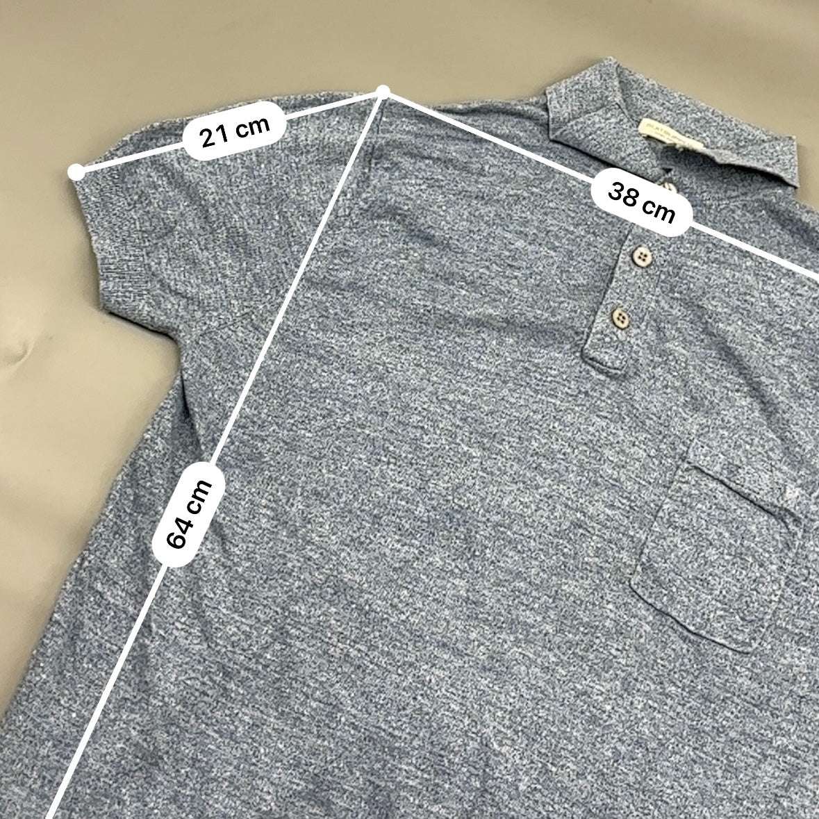 Grey/Light Blue Suitsupply Polo Shirt - S - Excellent Condition - Revaleur