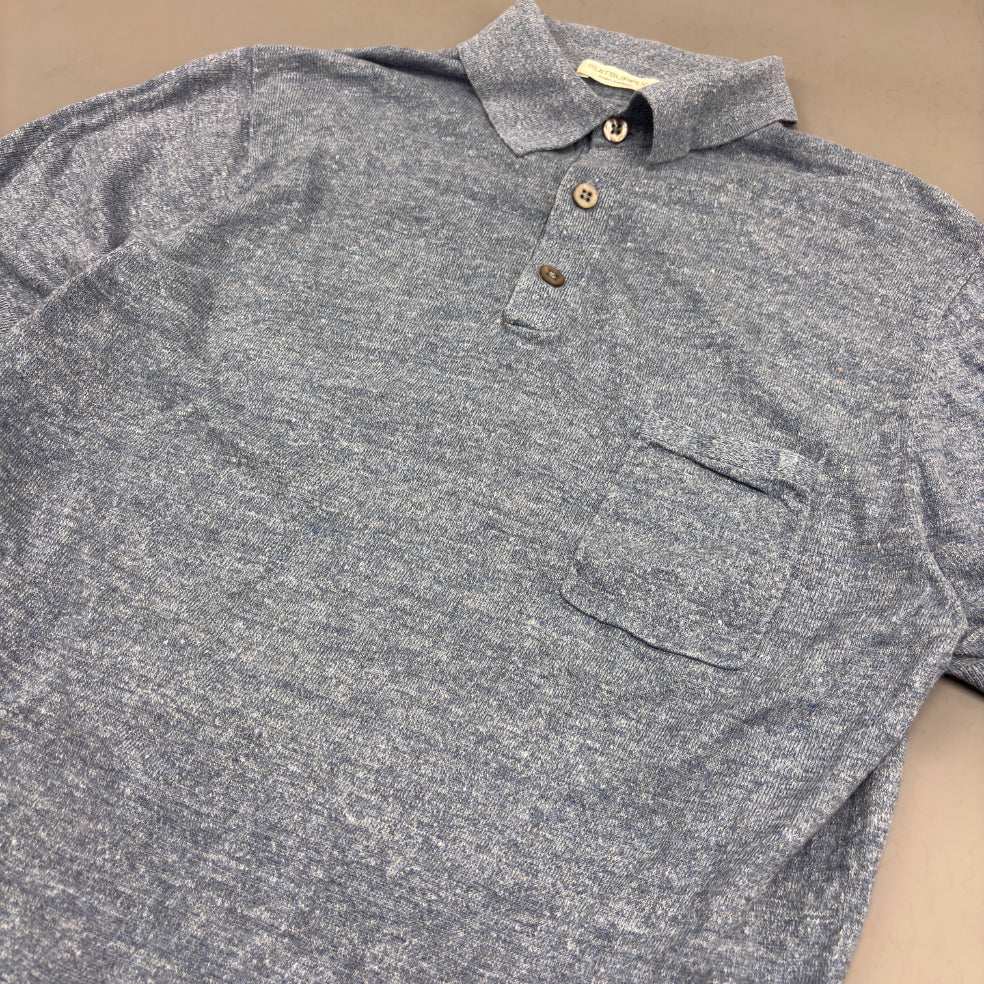 Grey/Light Blue Suitsupply Polo Shirt - S - Excellent Condition - Revaleur