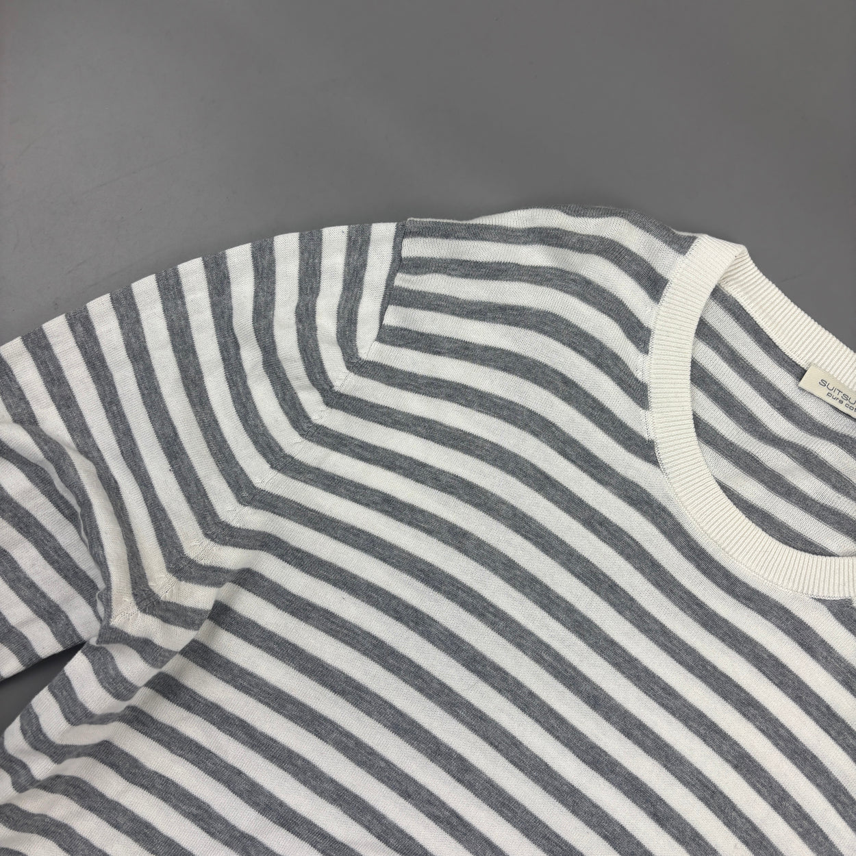 Grey/White Suitsupply Jumper - Men M - New - Revaleur
