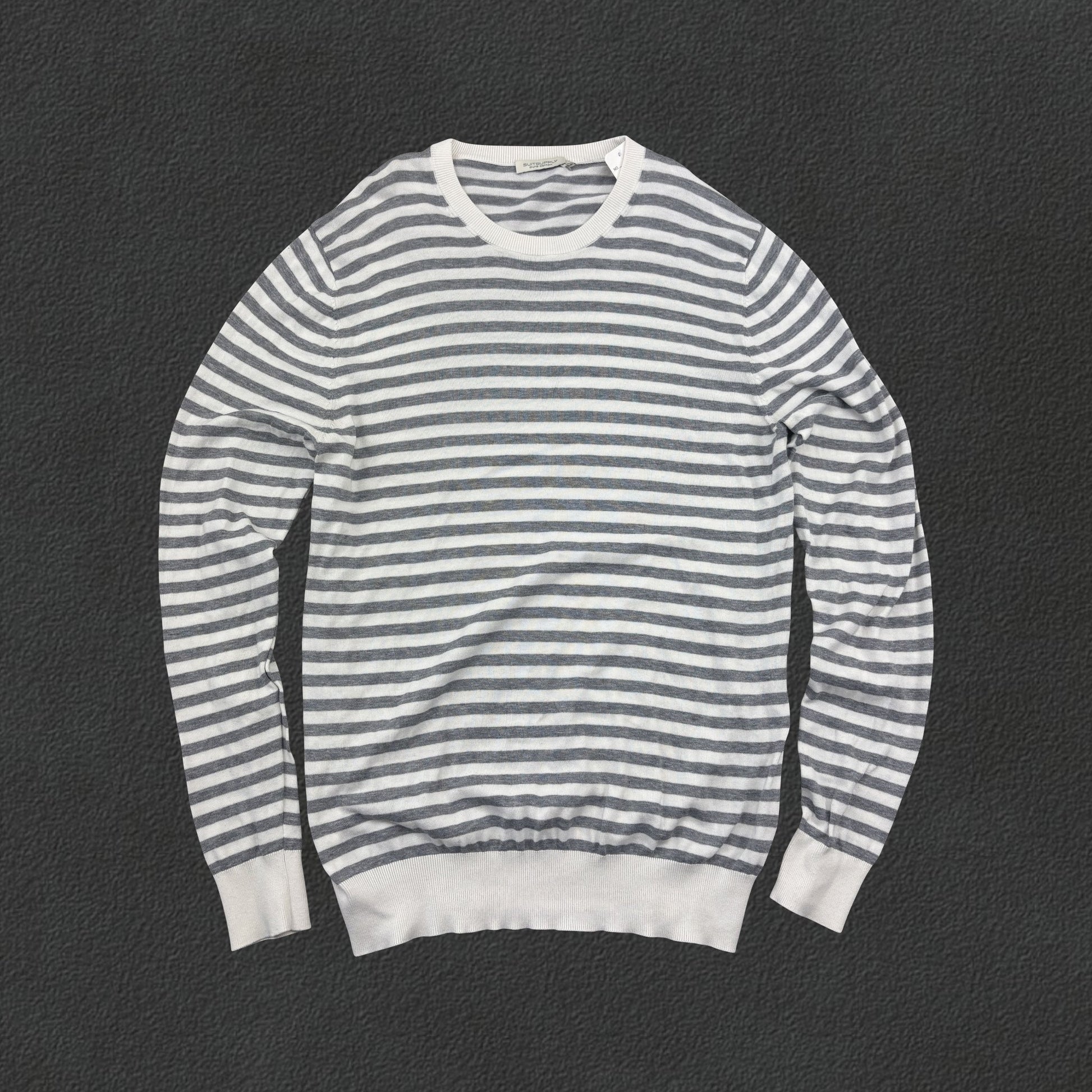 Grey/White Suitsupply Jumper - Men M - New - Revaleur