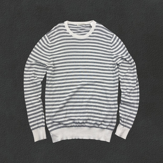 Grey/White Suitsupply Jumper - Men M - New - Revaleur