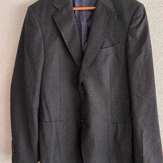 Men’s Suitsupply Custom Tailored Grey Wool Blazer – Unlined, Size US 42L