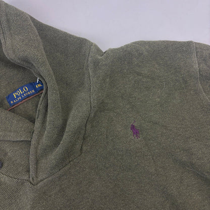 Khaki Ralph Lauren Buttoned Sweater - Men XXL - Very Good - Revaleur