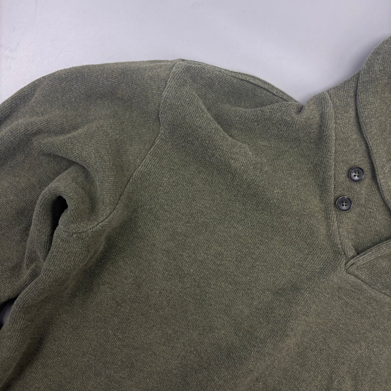 Khaki Ralph Lauren Buttoned Sweater - Men XXL - Very Good - Revaleur