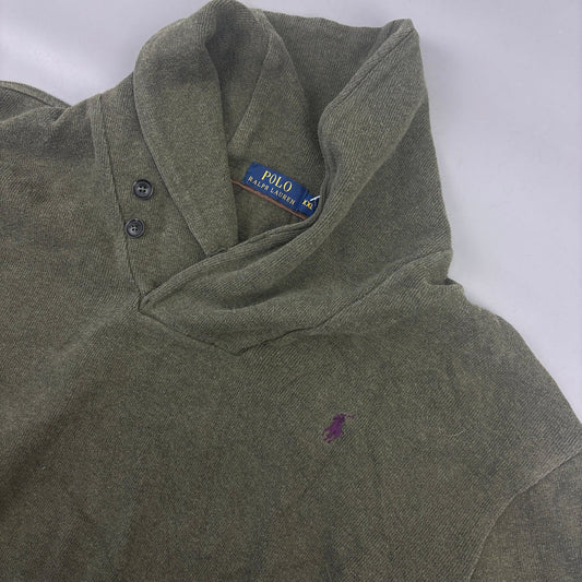 Khaki Ralph Lauren Buttoned Sweater - Men XXL - Very Good - Revaleur