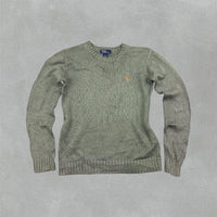 Khaki Ralph Lauren Knitted Sweater - Women L - Very Good - Revaleur