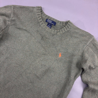 Khaki Ralph Lauren Knitted Sweater - Women L - Very Good - Revaleur