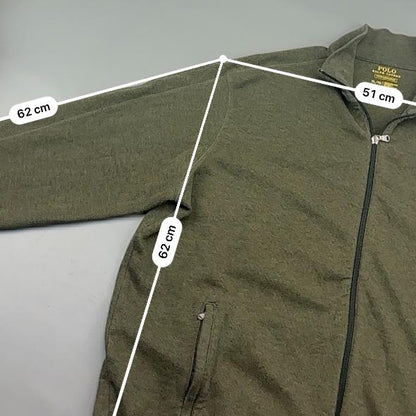 Khaki Ralph Lauren Zip Vest - Men XL - Very Good - Revaleur