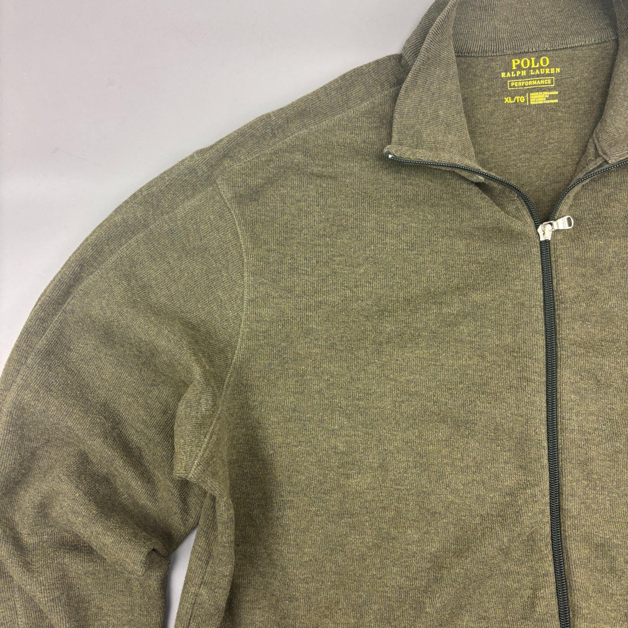 Khaki Ralph Lauren Zip Vest - Men XL - Very Good - Revaleur