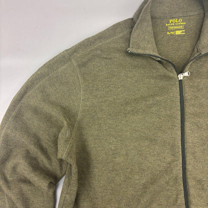 Khaki Ralph Lauren Zip Vest - Men XL - Very Good - Revaleur