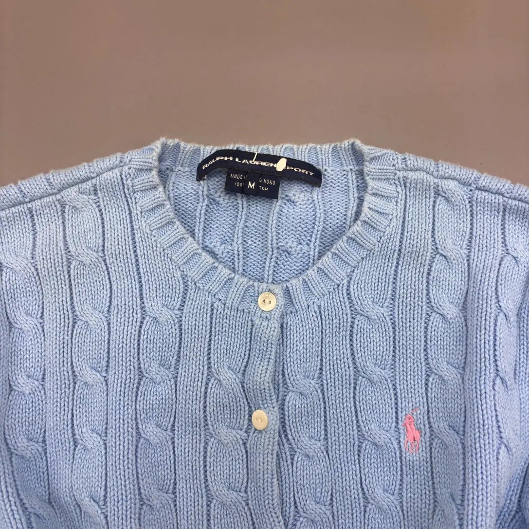 Light Blue Ralph Lauren Cardigan - M (Kids) - New, Never Worn - Revaleur