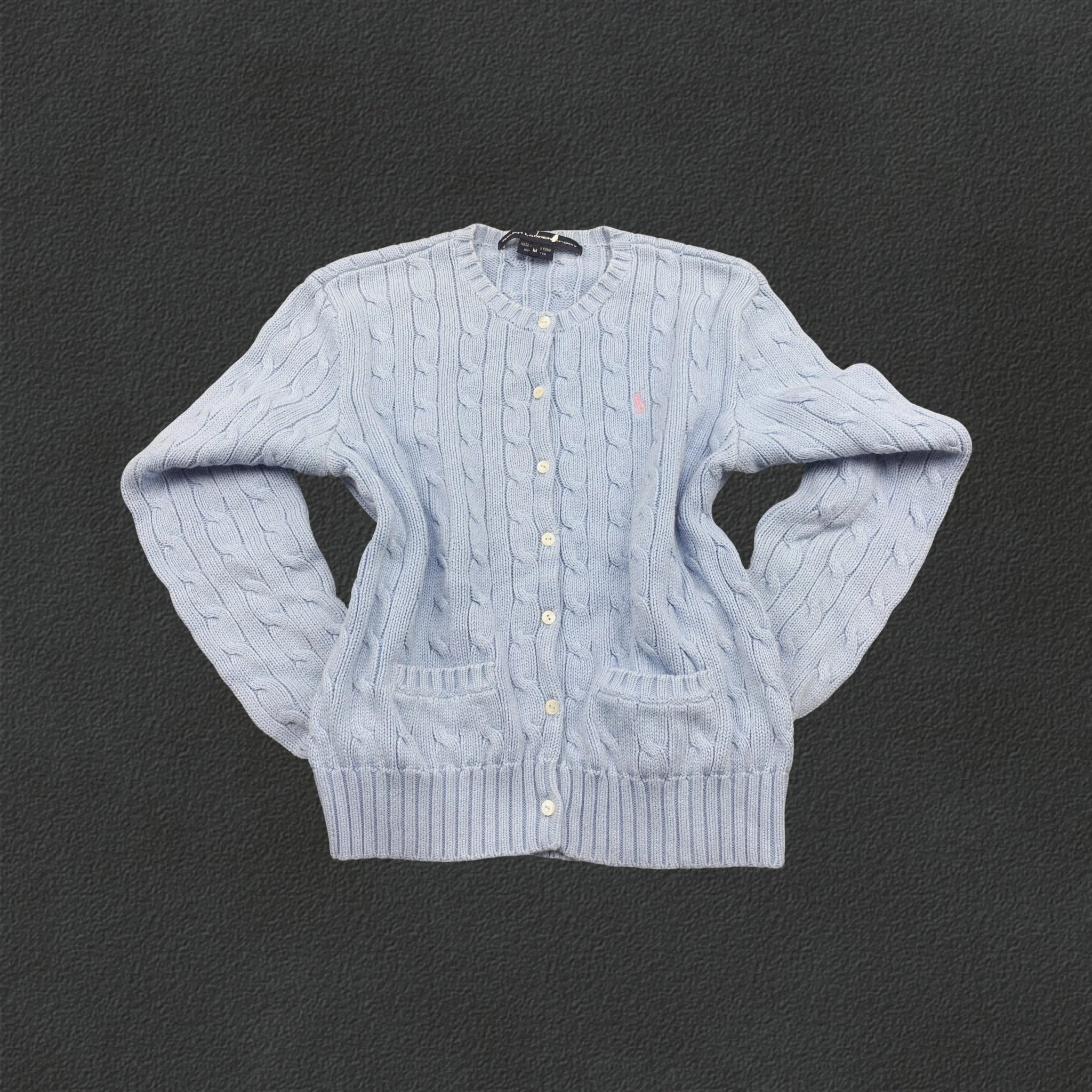 Light Blue Ralph Lauren Cardigan - M (Kids) - New, Never Worn - Revaleur