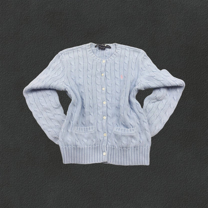 Light Blue Ralph Lauren Cardigan - M (Kids) - New, Never Worn - Revaleur