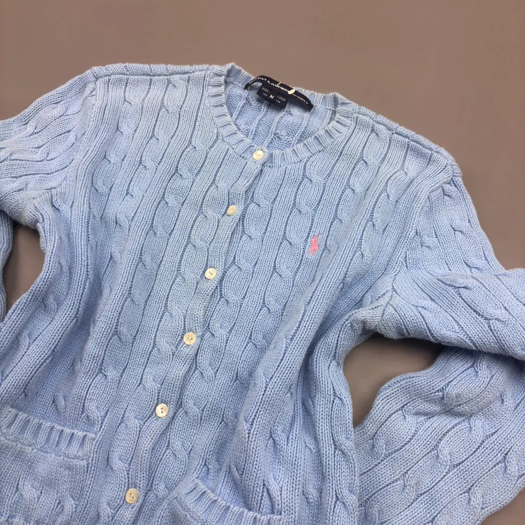 Light Blue Ralph Lauren Cardigan - M (Kids) - New, Never Worn - Revaleur