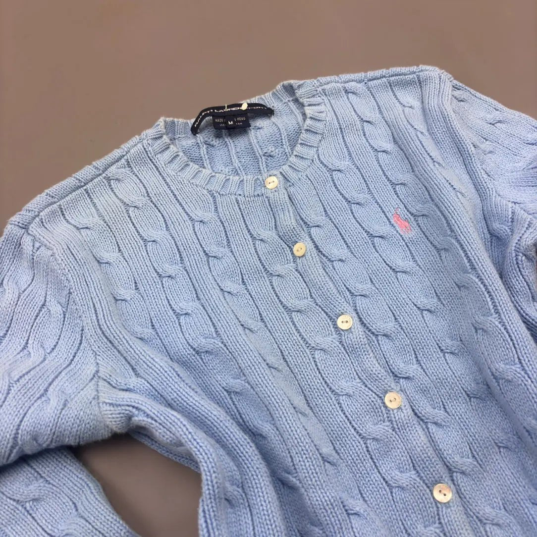 Light Blue Ralph Lauren Cardigan - M (Kids) - New, Never Worn - Revaleur