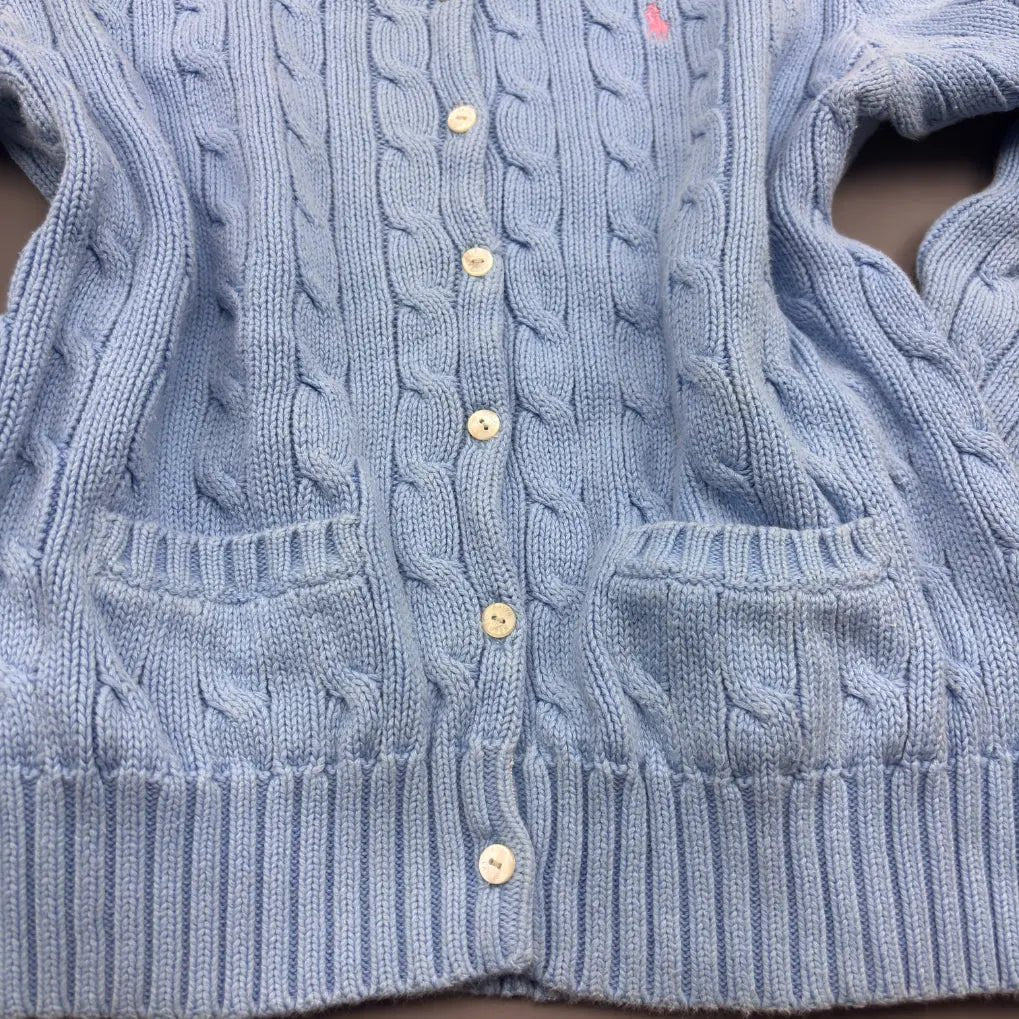 Light Blue Ralph Lauren Cardigan - M (Kids) - New, Never Worn - Revaleur