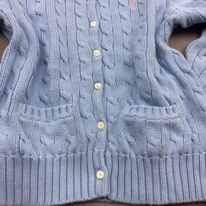 Light Blue Ralph Lauren Cardigan - M (Kids) - New, Never Worn - Revaleur