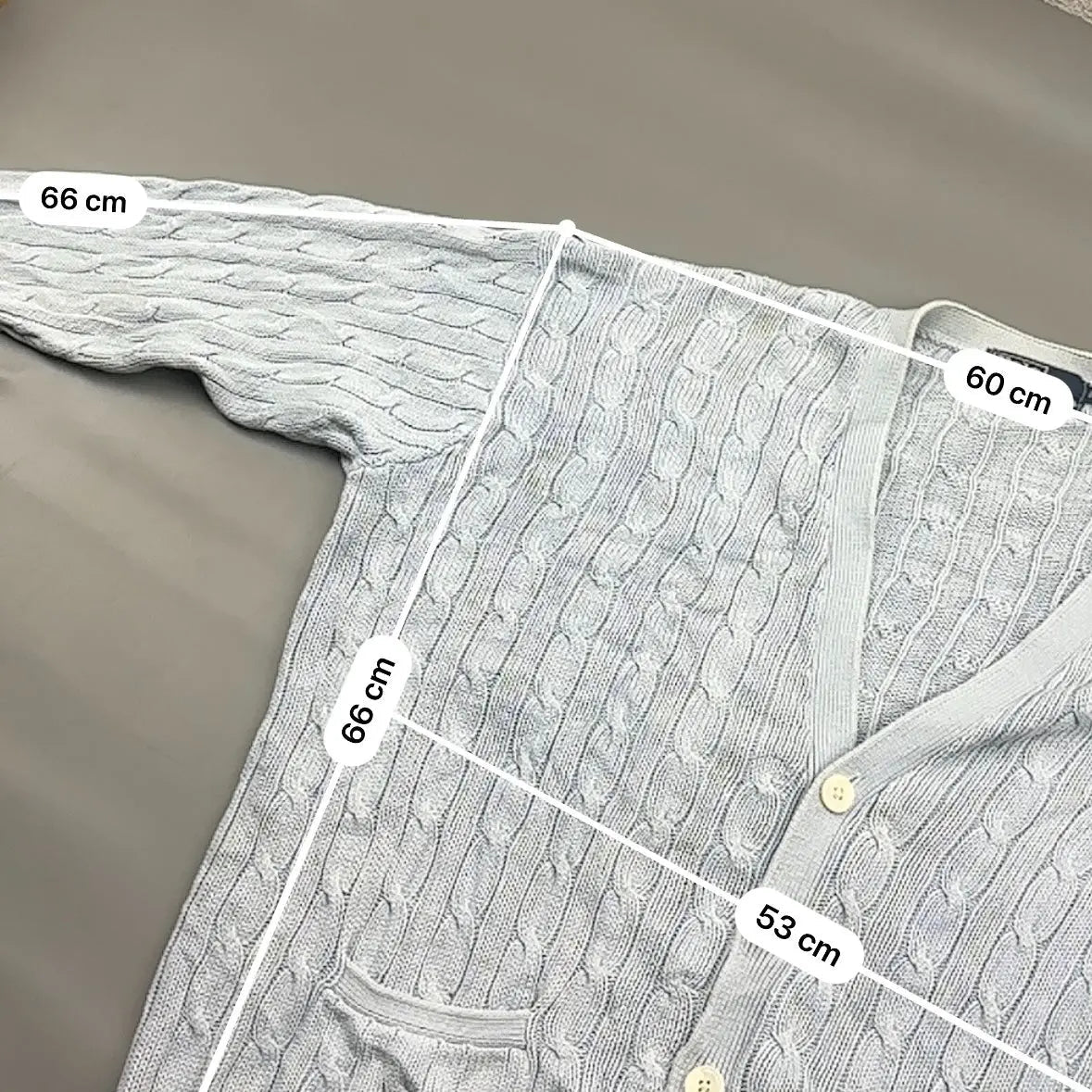 Light Blue Ralph Lauren Cardigan - XL - Good Condition - Revaleur