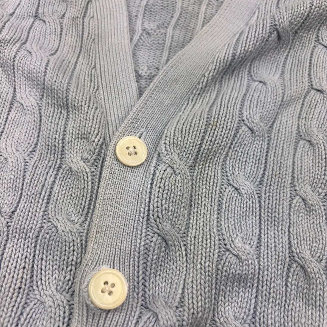 Light Blue Ralph Lauren Cardigan - XL - Good Condition - Revaleur