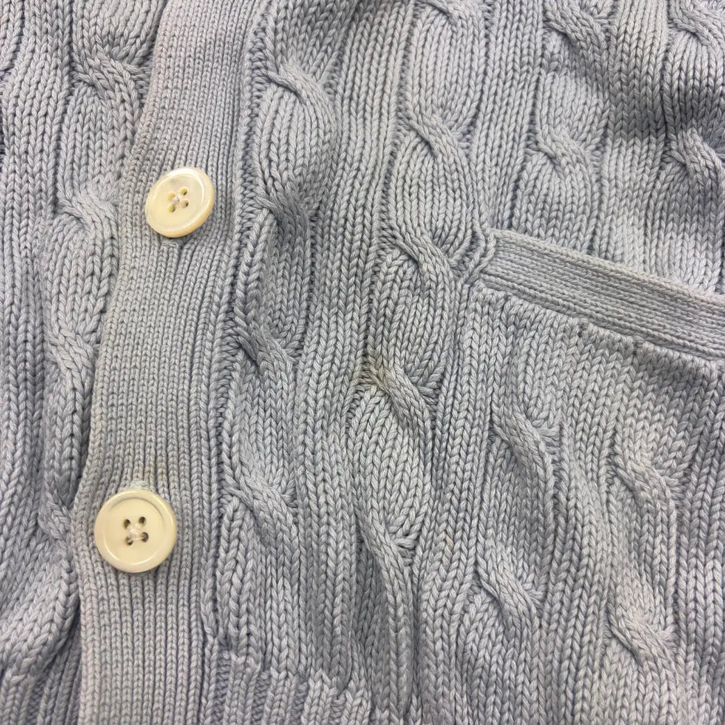 Light Blue Ralph Lauren Cardigan - XL - Good Condition - Revaleur